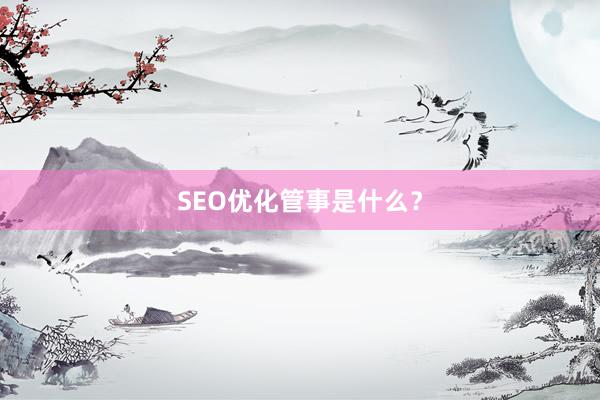 SEO优化管事是什么？