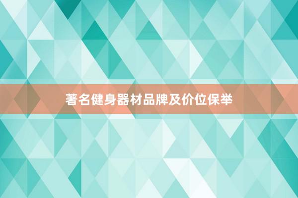 著名健身器材品牌及价位保举